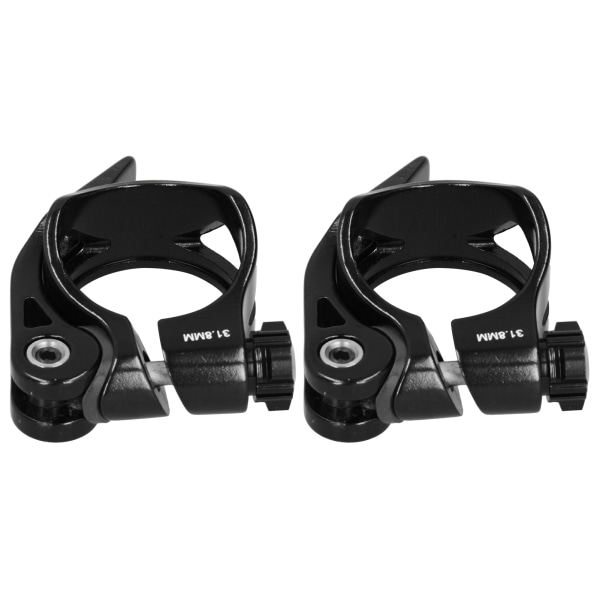 2 stk C73 aluminiumslegering 31.8MM Mountainbike Quick Release Sadelpind Clip Cykel Tube Clamp Sort