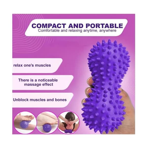 Sæt med 2 stk. 9 cm massagebolde, vandtætte myofascielle triggerpunkt-bolde til muskelafspænding