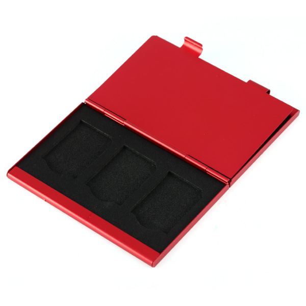 Bärbar aluminium för 6 st SD-minneskort Case Fodralhållare Skydd Lätt att bära