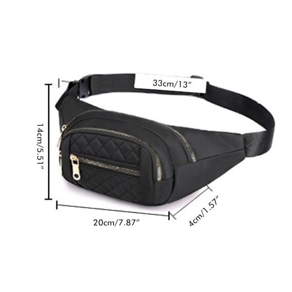 Fanny Pack for kvinner Crossbody-veske Midjeveske Telefonveske for utendørs sport Trening Reiser Løping Vandring Sykling