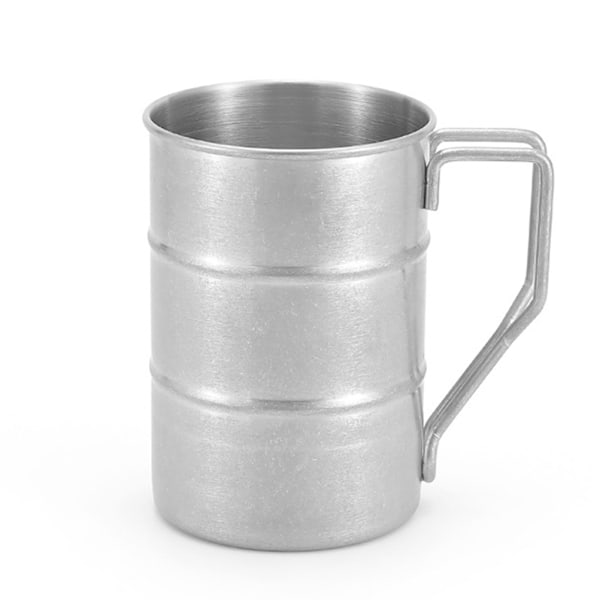 304 mugg i rostfritt stål Retro metall splitterfri kaffemugg Tekopp för hemmacamping utomhus