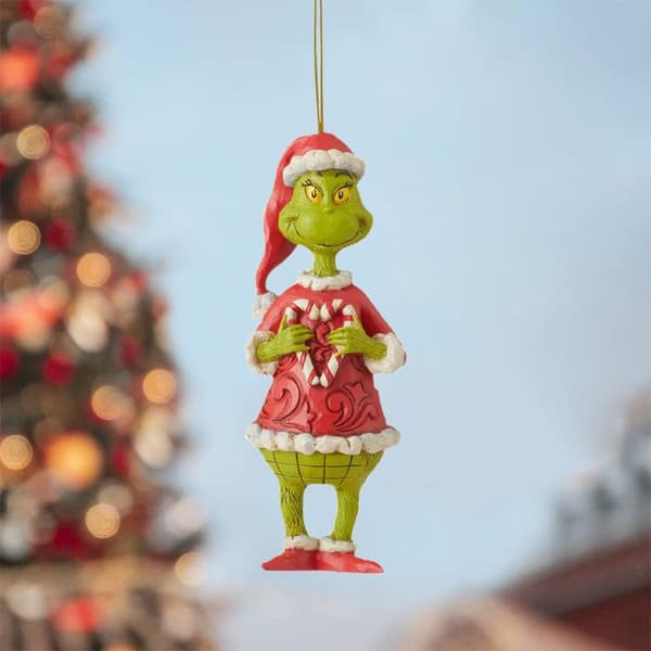 Julgransprydnad med Grinchen-tema för julfirande