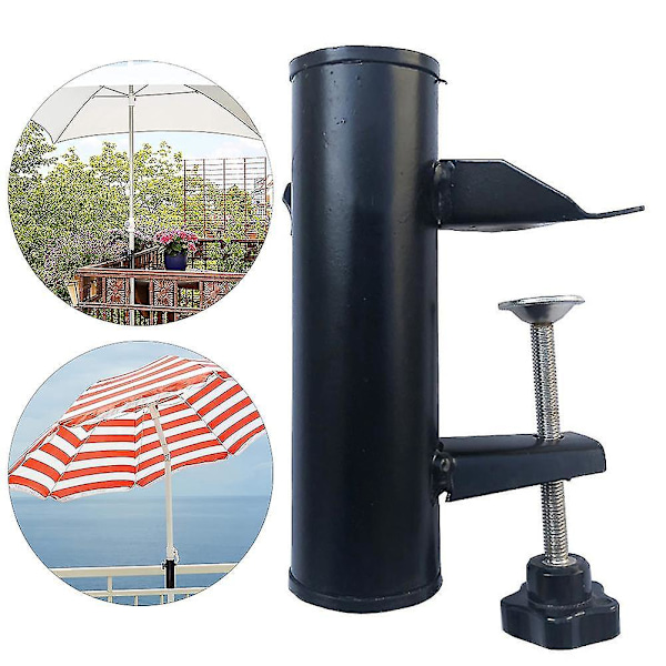 Square Balcony Railing Parasol Holder - Sturdy Umbrella Support Stand Bracket