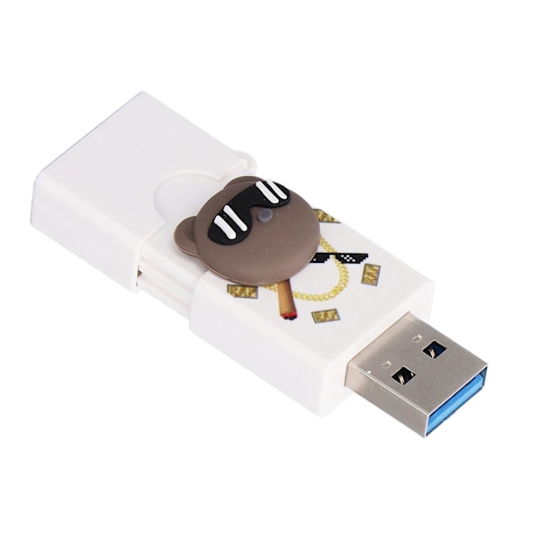 USB-minnebrikke Søt Tegneserie U-disk Bærbar USB3.0 Flash Disk for Telefon Bærbar PC Høytaler 128GB‑3.0