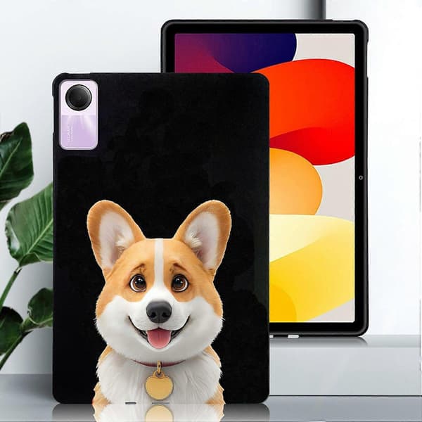 Case for Xiaomi Redmi Pad SE with Pattern Print, Slim TPU Tablet Protective Case - Corgi