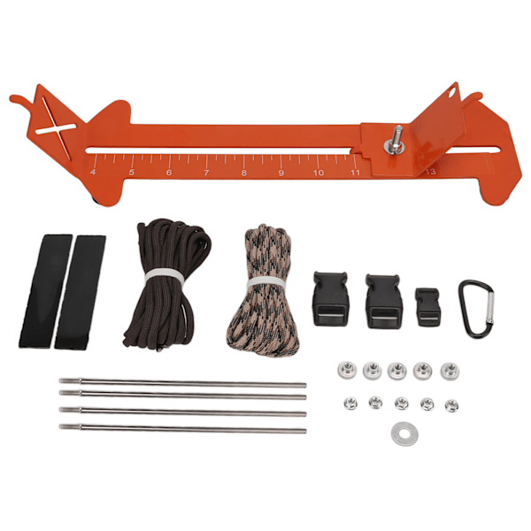 Paracord-ranneke Kudonta Jig Kit Ruostumaton Teräs Ranneke Maker Tee Se Itse Ranneke Punonta Työkalut Vaellukselle Oranssilla