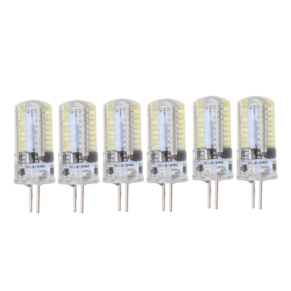 6 stk GY6.35 LED-pærer 5W AC 12V Varm hvid 2700 til 3000K Hvid 6000 til 6500K 500LM 72LED-pærer til hjemmekontor Pure White
