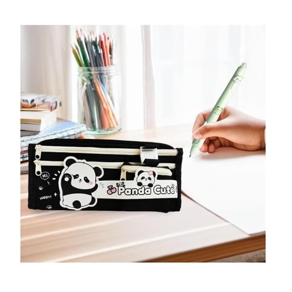 Kawaii Panda -penaali, moniosastoinen ja tilava kynäkotelo