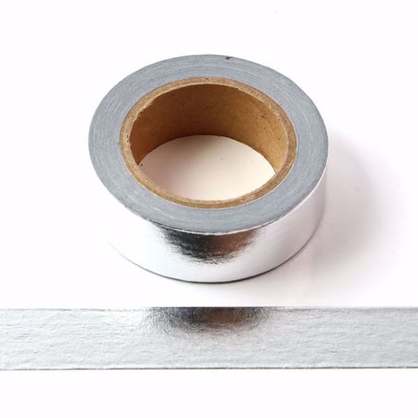 Solid Folie Washi Tejp Dekorativ Självhäftande Maskeringstejp 15mm x 10 Meter