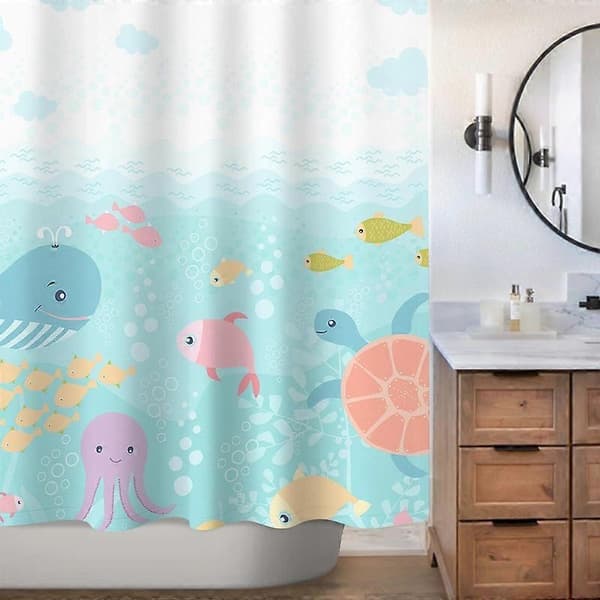 Textured Slub Fabric Shower Curtain