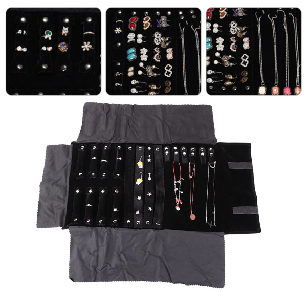 Multi smycken förvaringsväska Örhängen Halsband Armband Organizer Hållare