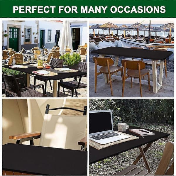 Vikbar picknickduk tvättbar bordsduk Premium uteplatsduk rektangulära bord grå 153x76cm grå gray 153x76cm