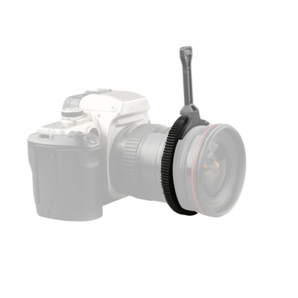 Plast Holdbar Justerbar Zoom Følg Focus Fokuseringshåndtag med Gear Ring til DSLR CameraGray