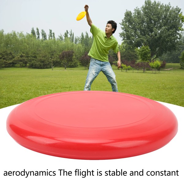 10.7in PE Sports Flying Disc til voksne Let at gribe Disc til konkurrencer Strand Baghave Græsplæne Park Camping Rød