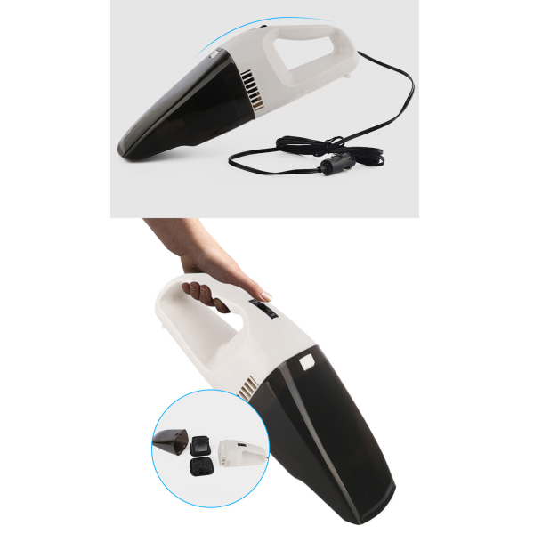 Kädessä pidettävä imuri, suuri teho, nopea jäähdytys, ergonominen muotoilu, kannettava autoon tarkoitettu imuri 100W 12V - 1 kpl