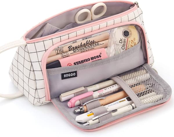 Large Capacity Pencil Case for Middle School, High School, and Office