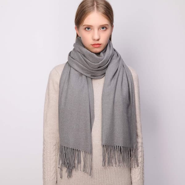 Dame Tørklæder Pashmina Sjaler og Wraps til Bryllupssjaler til Kvinder Vinter Grey