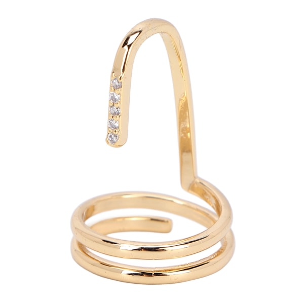 Dekorativa Nagelring Mode Fingertop Smycken Nail Art Ring Damer som bär Nageltillbehör Guld