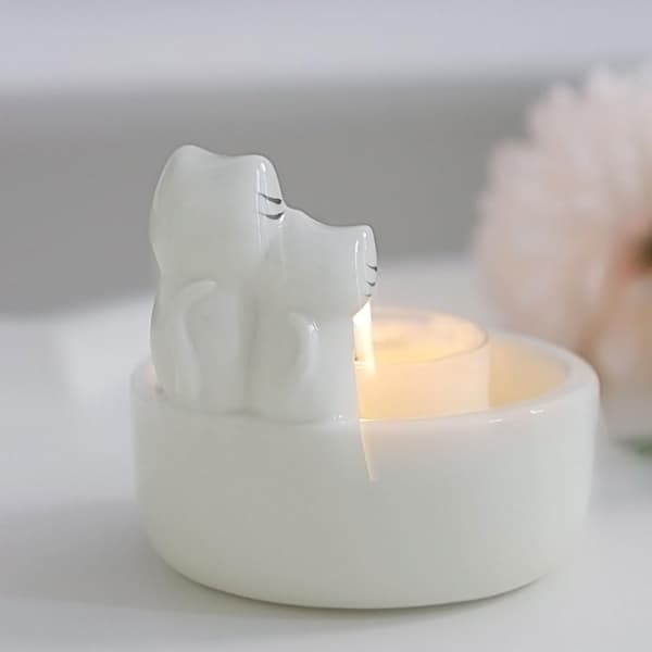Kreativt designet lysestake, keramisk lysestake, innendørs lysbeholder, aromaterapi lysestake.