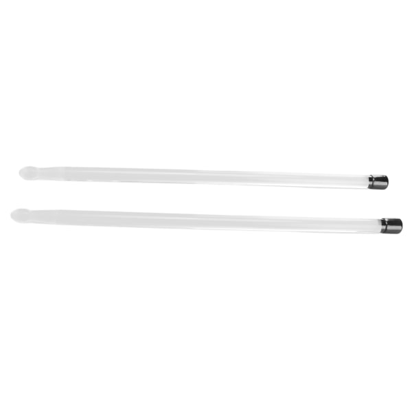 2 stk Bright trommestikker Akryl Transparente trommestikker for jazztrommer sceneopptreden