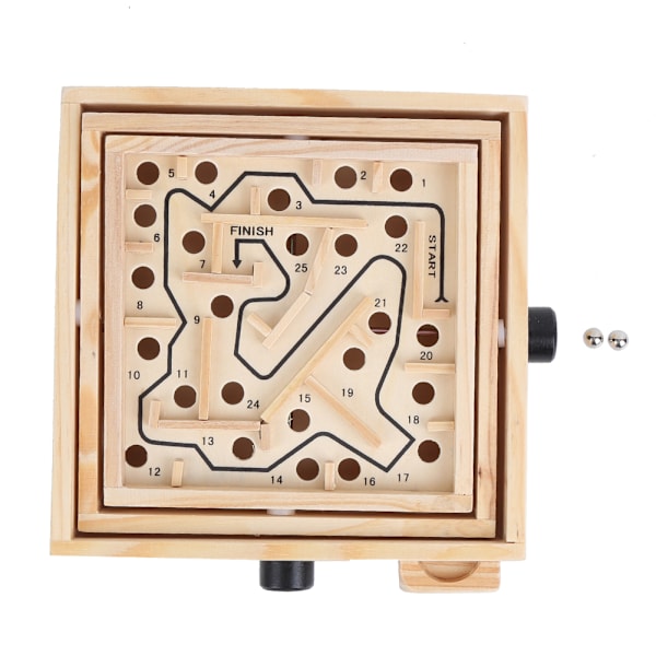 Wooden Children Maze Board Game Kid Balances Ball Maze Board Educational Toy GiftMaze S