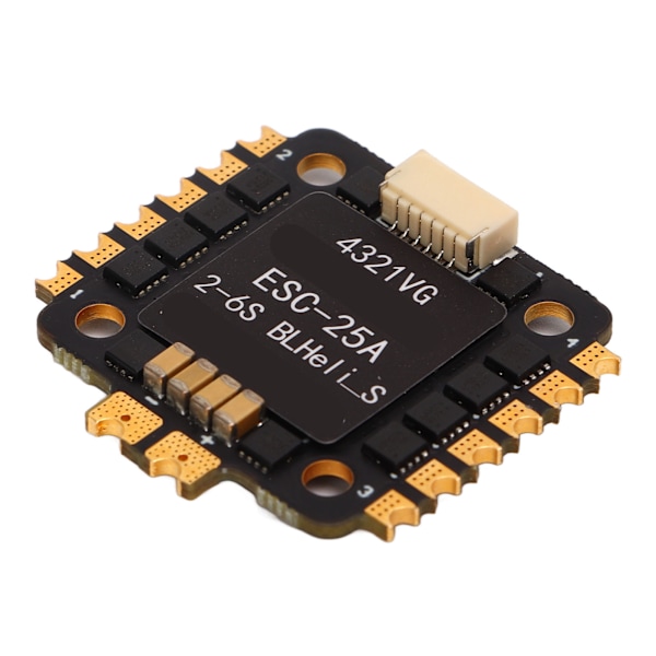 HAKRC 25A RC Quadcopter Speed Controller PCB 4 i 1 Drone ESC til FPV Flyvemaskine Sort