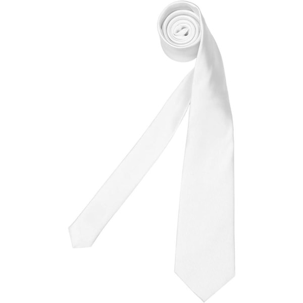 Vit-Handgjord klassisk 8 cm slips för män för arbete eller speciella tillfällen