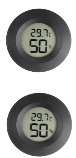 Mini hygrometertermometer, LCD digitalt hygrometer, lite innendørs hygrometertermometer, hjemmetermometer hygrometer, reptil 2pc