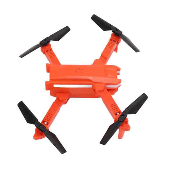 Vikbar Drönare Plast 4K Fjärrkontroll Flygfotografering Quadcopter med dubbelkamera Orange