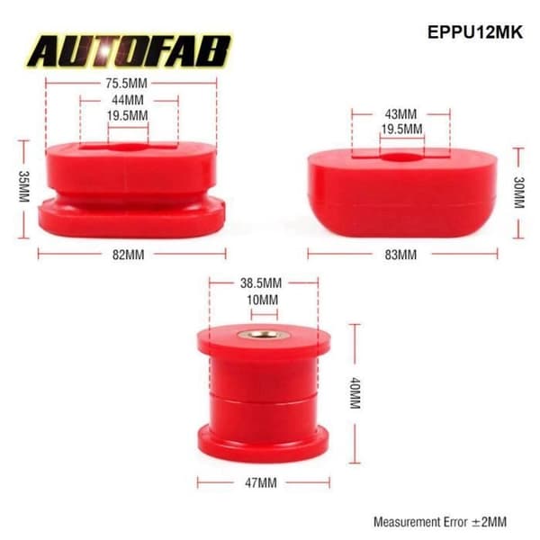 Motorfäste kit EPPU12Bros, Sophia hundring, VW Golf 4, MK4, Jetta, Audi A3, A4, Horizon