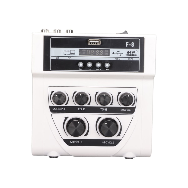 Mini Sound Mixer BT Inspelning MP3 Funktion Hem Karaoke Stereo Mixer för TV PC Smartphone 100‑240V EU-kontakt