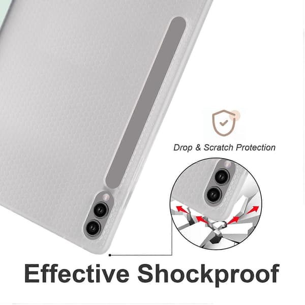 Etui til Samsung Galaxy Tab S10+ med Penholder Tri-Fold Stativ Tablet Beskyttelse Auto Wake/Sleep