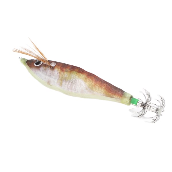 Fiske blekksprut Jigs Agn Blekksprut Jig Krok Hardt fiskeslokk med lysende effekt for havbåtfiske i elvedammen Brun