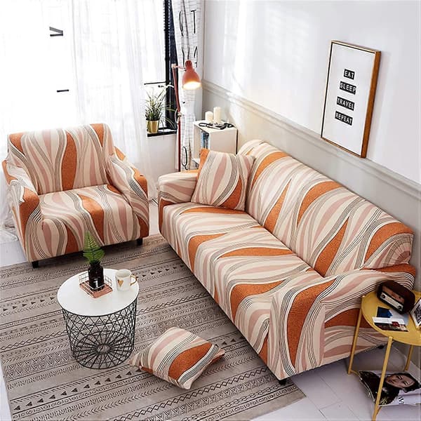 Sofatrekk elastisk stretch sofatrekk, for 1-seter. L-formet hjørnesofa krever to