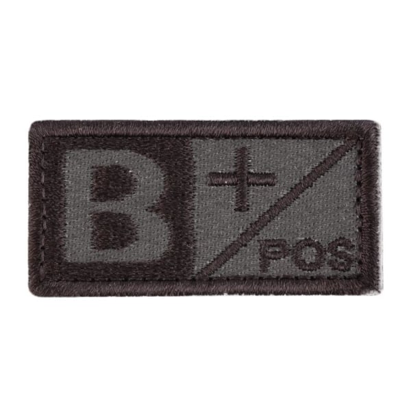 2 stk-B- Blodtype Moral Army Tactical Brodery Festener Patch