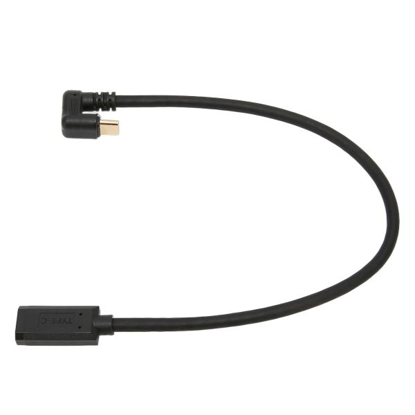 USB C forlængerkabel 0,3 m/0,98 fod 10 Gbps forgyldt retvinklet USB 3.1 han-til-hun forlængerledning til Mi 4C