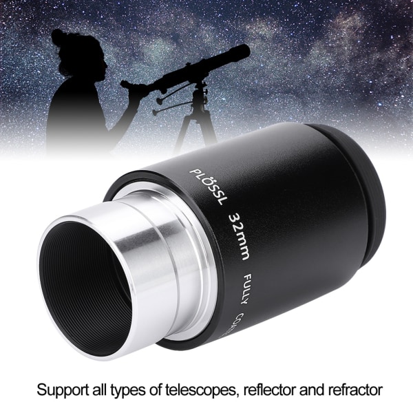 Astronomy Telescope Lins Okular Plossl 32mm med 1,25" filtergänga