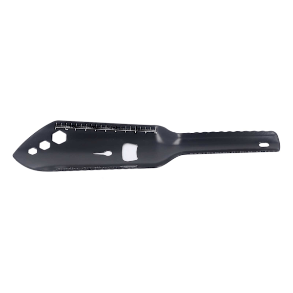 Multifunksjonell Campingspadesett i Aluminiumlegering Liten Survival Multitool Spade for Utendørsvandring Svart