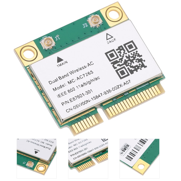 Verkkokortti Mini PCIE Gigabit DualBand Bluetooth 4.2 langattomalle Wifi MCAC7265