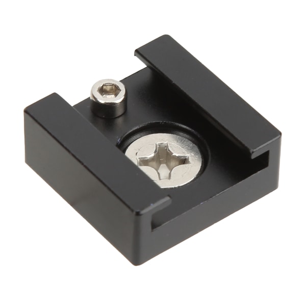 Cold Shoe Mount Adapter med 1/4in skrue til kamerabur Lommelygte Monitor Mikrofon
