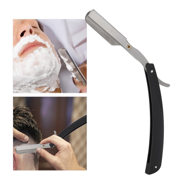 Barberblad Razor Carboon Steel Salon Vikbar Rakning Hårklippare