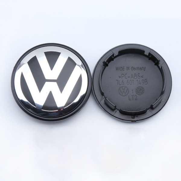 4 stk. Passer til Volkswagen hjulnavkapsel standard 70mm nav centercover dæk bil logo bil modificeret hjulkapsel