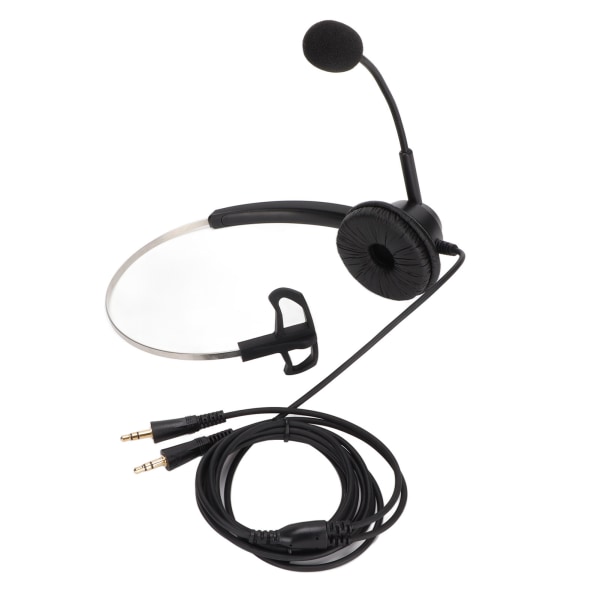 H360-PC PC Monaural Headset Johdollinen yksikorvainen kuulokemikrofoni, jossa 3-osainen kaksinkertainen 3,5 mm:n pistoke ja melua vaimentava mikrofoni