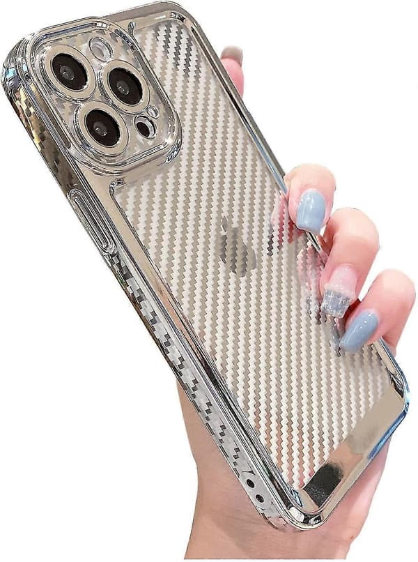 Plated Striped Case Compatible With iPhone 14 Pro Max/14 Pro, Soft Shockproof TPU Cover With Lens Protection