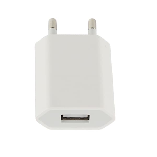 3-pakning lader kompatibel med iPhone / Samsung 5V / 1A og andre Hvit