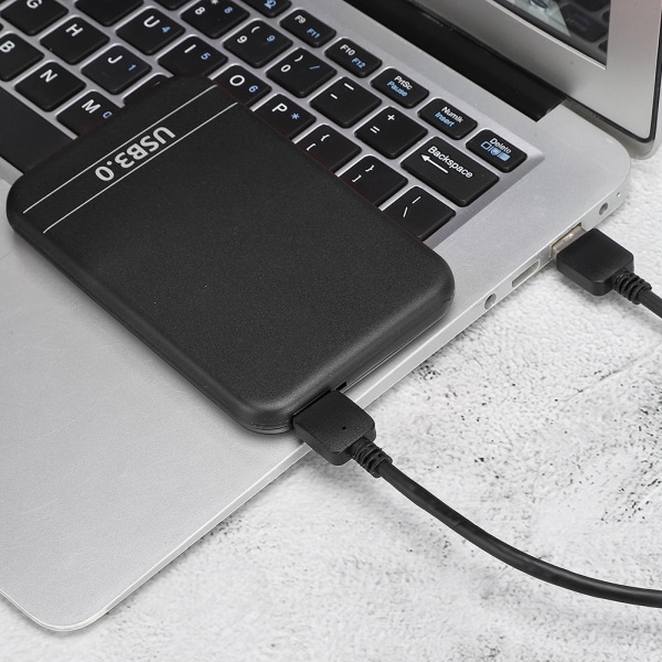 2,5-tums case Portabelt ultratunt SSD-hölje med USB 3.0-gränssnitt för bärbar dator (svart)