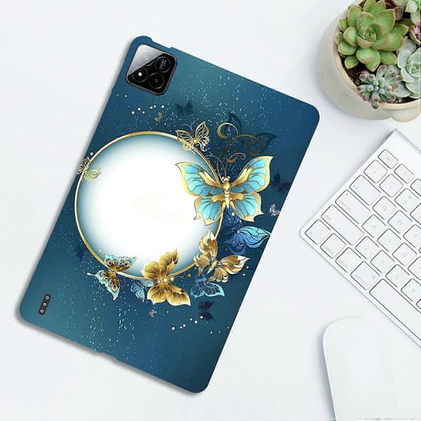 For Xiaomi Pad 7 Pro/Pad 7 TPU Case Pattern Printing Slim Tablet Protective Case - Butterfly Wreath