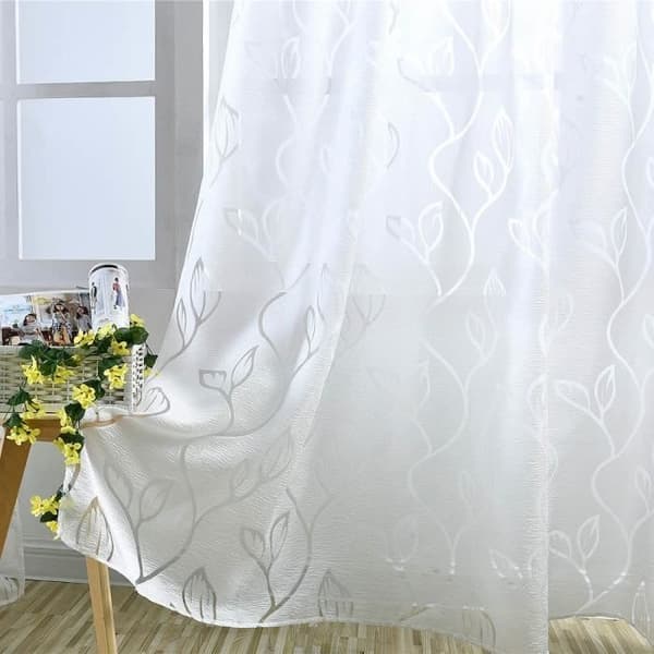 Skir gardin - 100x250 cm - Vit Blanc