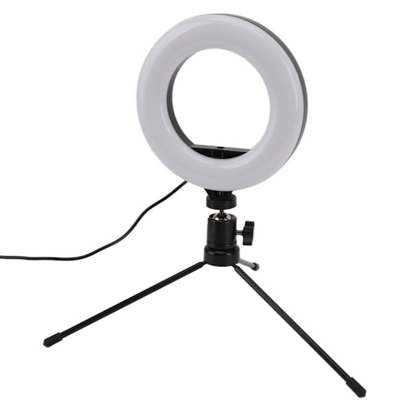 Selfie Ring Light 3 farger 10 lysstyrker LED skrivebordsfylllys med stativ for livestreaming sminke USB 5V