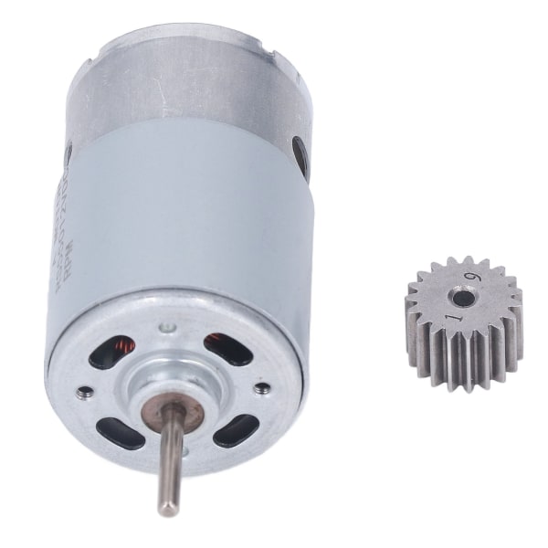 Højt Moment 19 Gear DC Børstemotor - Rustfrit Stålhus, Kobberspole - 40000RPM - Elektrisk Børnebil (1 Styk)